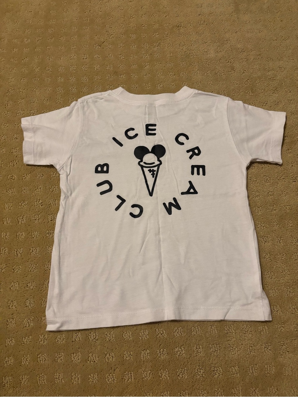 Kids’ White Graphic Tee with Mouse Ice Cream Icon - Size 4T